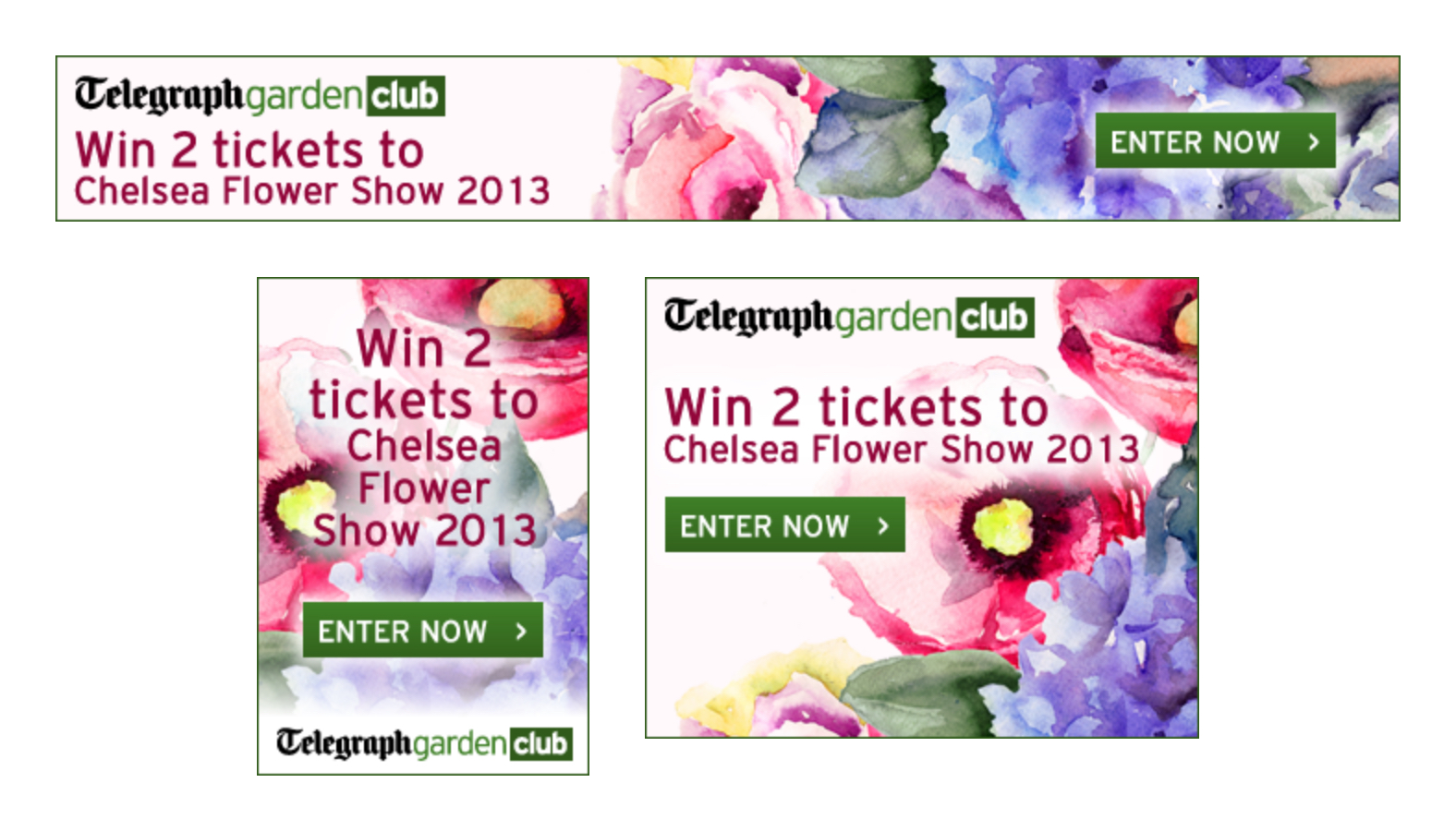 The Telegraph Chelsea flower show banners
