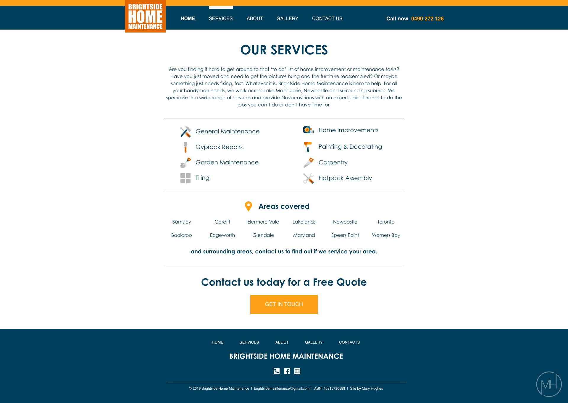 Services page